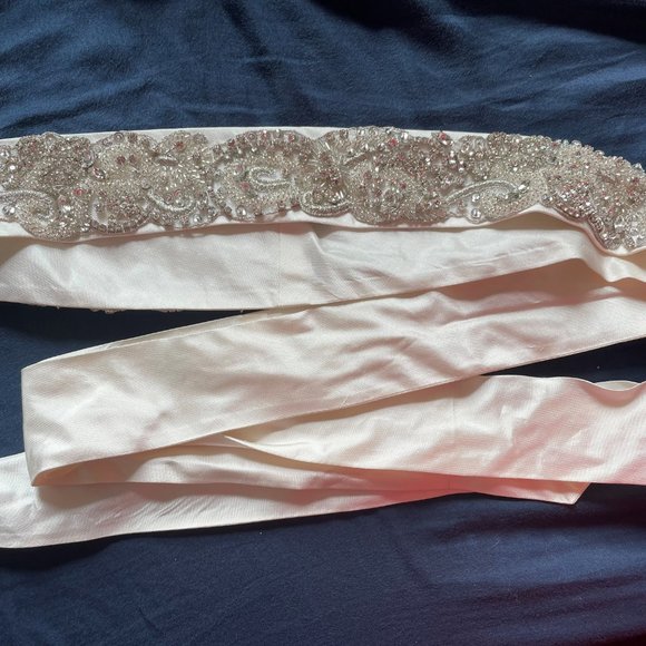 Beaded Bridal Belt - Ivory Size 14 main image 4